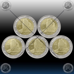 5 x 2 EVRO NEMČIJA (A,D,F,G,J) 2023 "HAMBURG" UNC